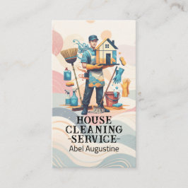 Tarjeta De Visita Professional House Cleaning Service Housekeeping