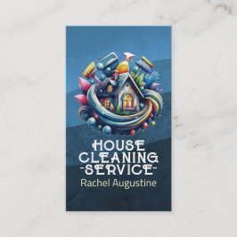 Tarjeta De Visita Professional House Cleaning Service Housekeeping