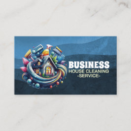 Tarjeta De Visita Professional House Cleaning Service Housekeeping