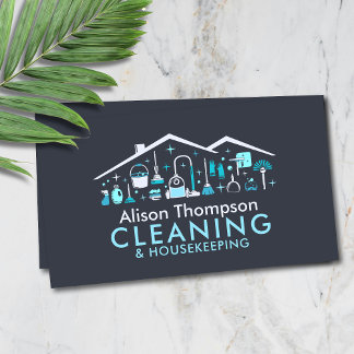 Tarjeta De Visita Professional House Cleaning Services Business Card