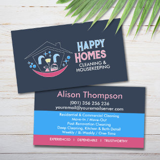 Tarjeta De Visita Professional House Cleaning Services Business Card
