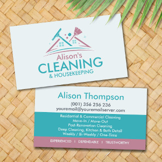 Tarjeta De Visita Professional House Cleaning Services Business Card