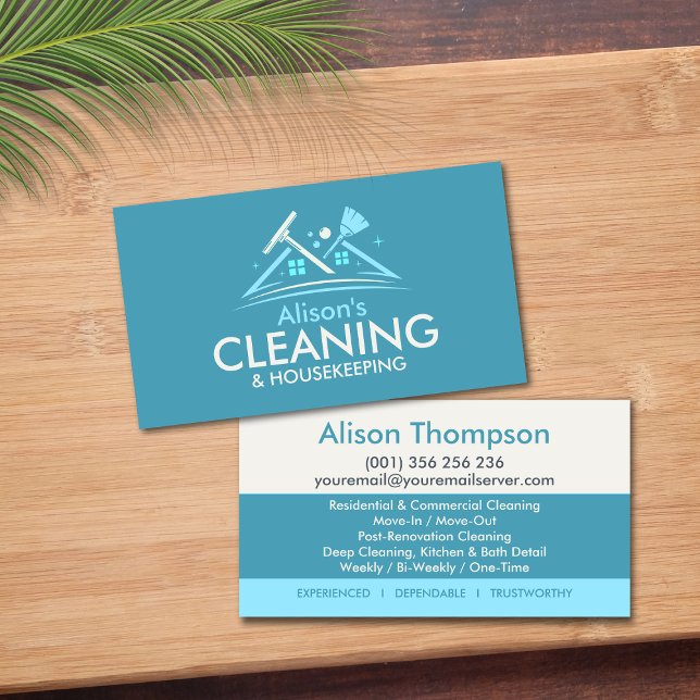 Tarjeta De Visita Professional House Cleaning Services Business Card (Subido por el creador)