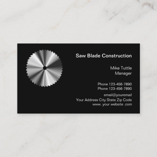 Tarjeta De Visita Professional la Construction Company (Anverso)