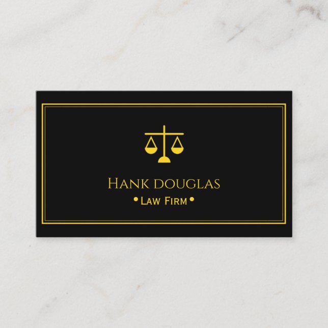 Tarjeta De Visita Professional Law & Justice Business Card (Anverso)