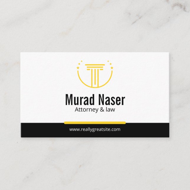 Tarjeta De Visita Professional Law & Justice Business Card  (Anverso)