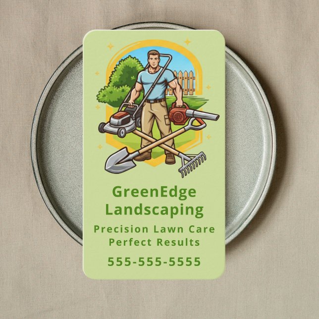 Tarjeta De Visita Professional Lawn Care Landscaping Groundskeeping (Subido por el creador)