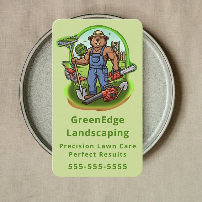 Tarjeta De Visita Professional Lawn Care Landscaping Service Green (Subido por el creador)
