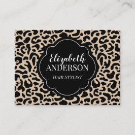 Tarjeta De Visita Professional Leopard Print Hair Stylist