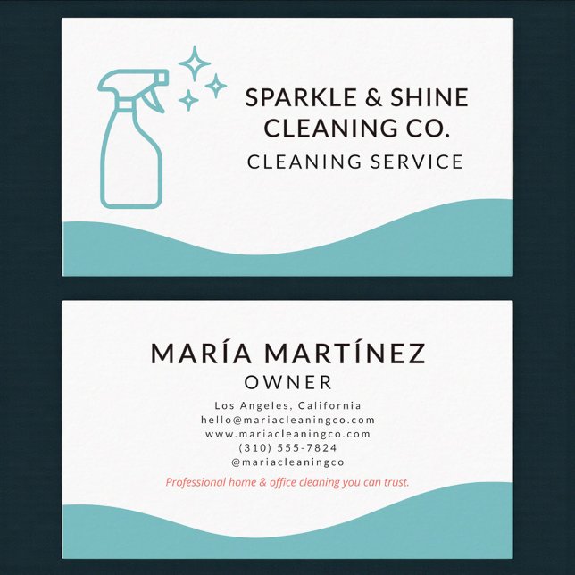 Tarjeta De Visita Professional Maid & House Cleaning Service (Subido por el creador)