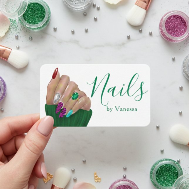Tarjeta De Visita Professional Manicurist Nail Artist Design Stylish (Subido por el creador)