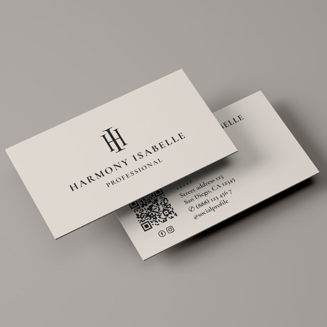 Tarjeta De Visita Professional Marketing Initials Monogram Logo  (Subido por el creador)