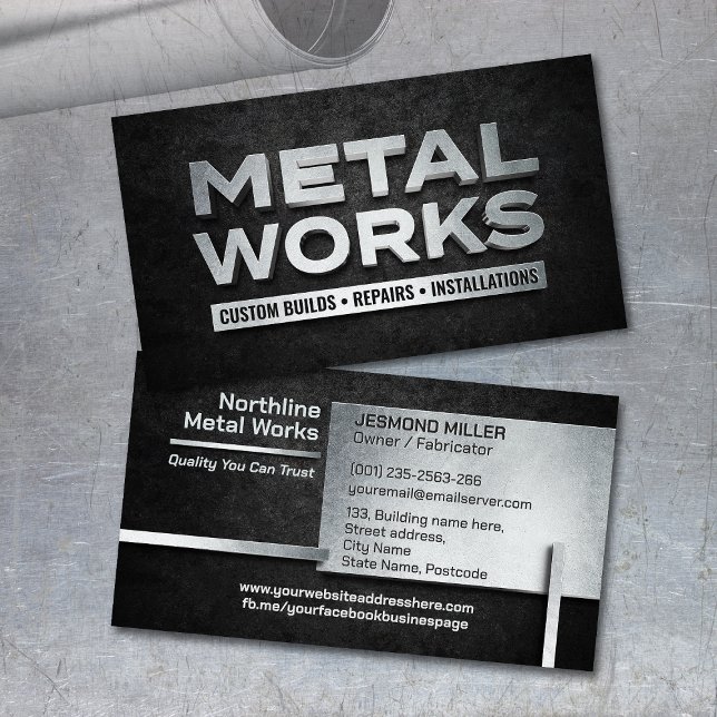 Tarjeta De Visita Professional Metal Works  - Metal Fabrication (Subido por el creador)