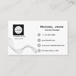 Tarjeta De Visita professional Minimalist business custom card