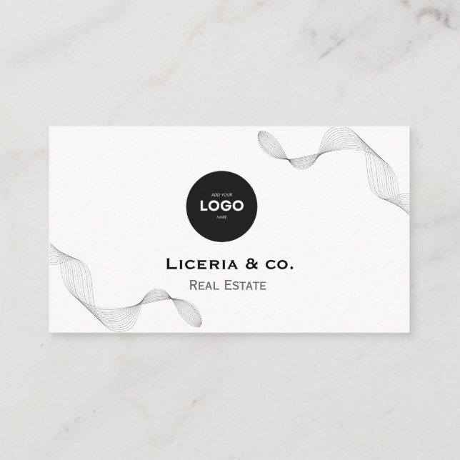 Tarjeta De Visita professional Minimalist business custom card (Reverso)