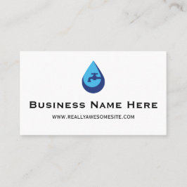Tarjeta De Visita Professional Minimalist Plumber Business Card