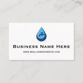 Tarjeta De Visita Professional Minimalist Plumber Business Card
