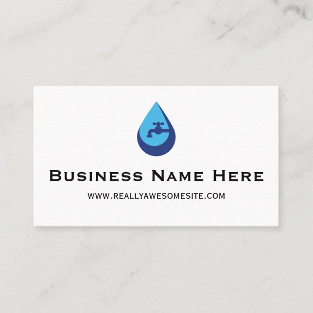 Tarjeta De Visita Professional Minimalist Plumber Business Card (Anverso)