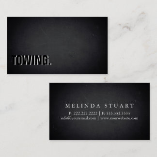 Tarjeta De Visita Professional Modern Blackboard Out Towing