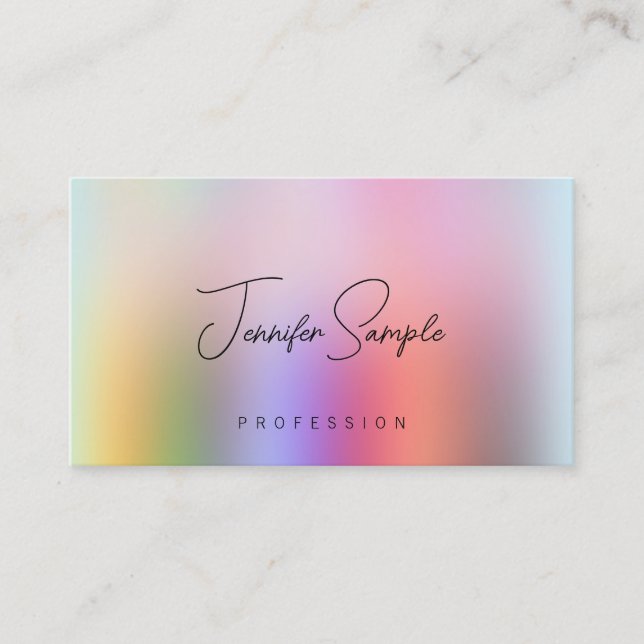 Tarjeta De Visita Professional Modern Elegant Template Calligraphy (Anverso)