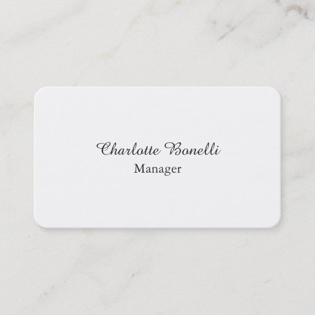 Tarjeta De Visita Professional Modern Minimalist Creative (Anverso)