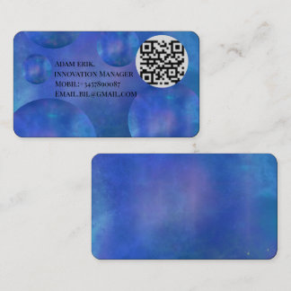 Tarjeta De Visita Professional Modern Nebula Galaxy QR Code card