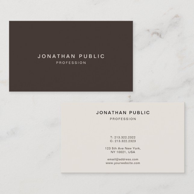 Tarjeta De Visita Professional Modern Template Elegant Luxury Colors (Anverso / Reverso)