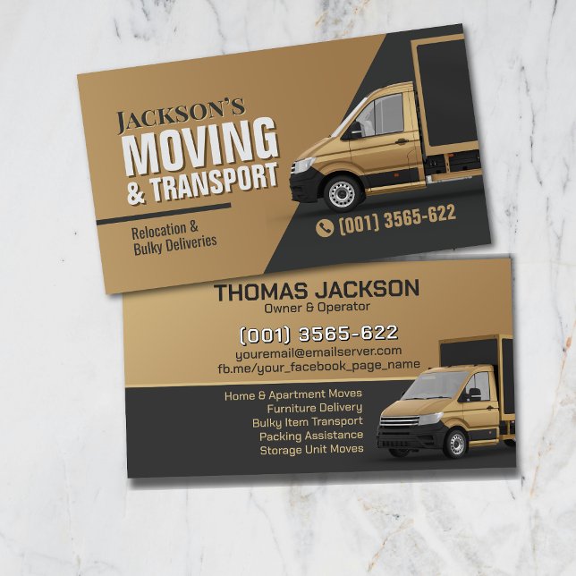 Tarjeta De Visita Professional Moving Services - Relocation (Subido por el creador)