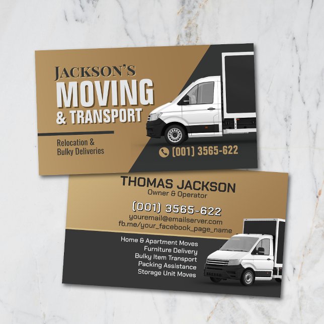 Tarjeta De Visita Professional Moving Services - Relocation (Subido por el creador)