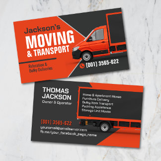 Tarjeta De Visita Professional Moving Services - Relocation