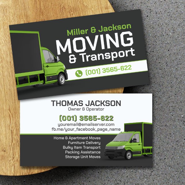 Tarjeta De Visita Professional Moving Services - Relocation (Subido por el creador)
