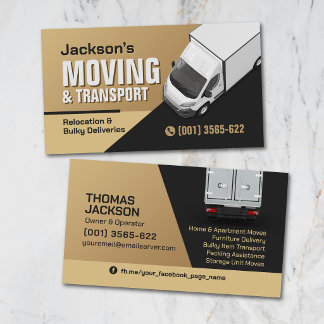 Tarjeta De Visita Professional Moving Services - Relocation