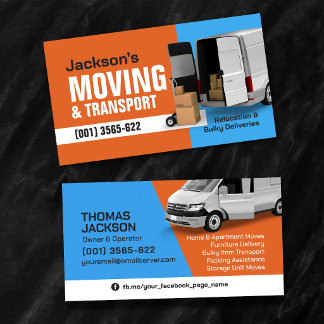 Tarjeta De Visita Professional Moving Services - Relocation