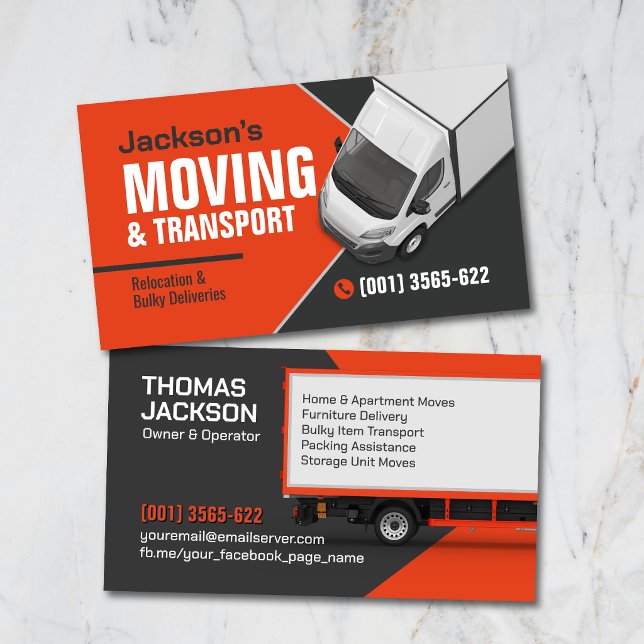 Tarjeta De Visita Professional Moving Services - Relocation (Subido por el creador)