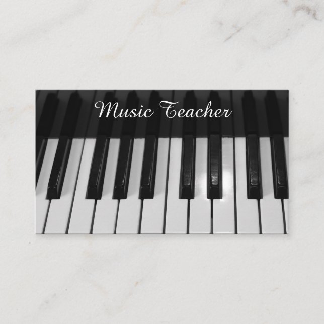 Tarjeta De Visita Professional Music Teacher (Anverso)