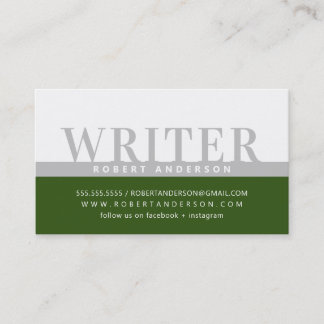 Tarjeta De Visita PROFESSIONAL negrita color de trabajo bloque gris