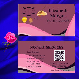 Tarjeta De Visita Professional Notary Public Business Card Template 