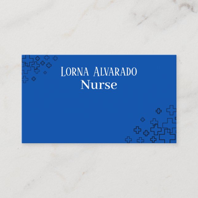 Tarjeta De Visita Professional Nurse Business Card Template (Anverso)