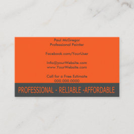 Tarjeta De Visita Professional Painter Business Card