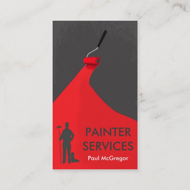 Tarjeta De Visita Professional Painter Business Card (Reverso)