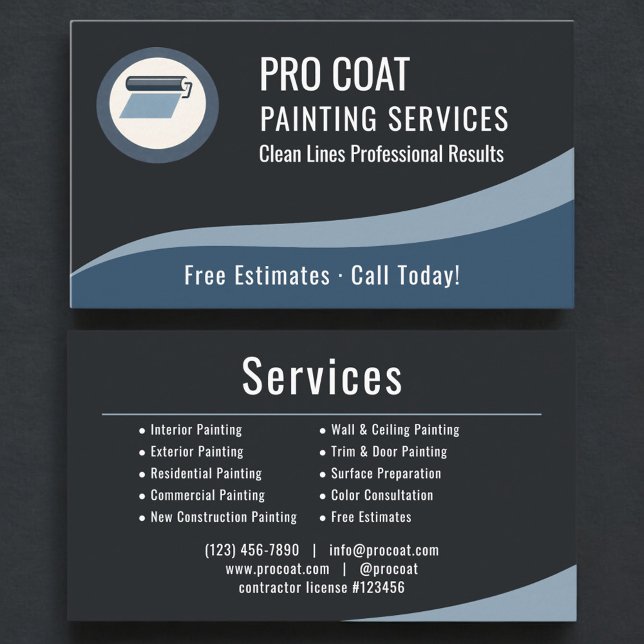 Tarjeta De Visita Professional Painting Painter Company (Subido por el creador)