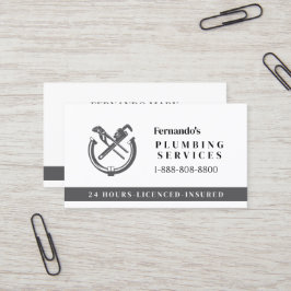 Tarjeta De Visita Professional Plumbing Service Business Logo