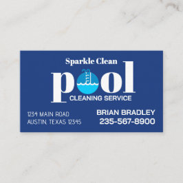 Tarjeta De Visita Professional Pool Cleaning Service