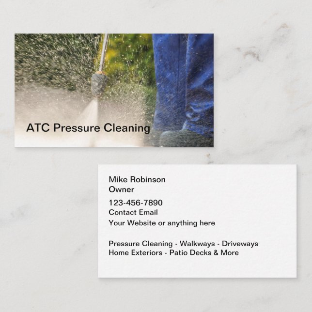 Tarjeta De Visita Professional Pressure Cleaning & Washing  (Anverso / Reverso)