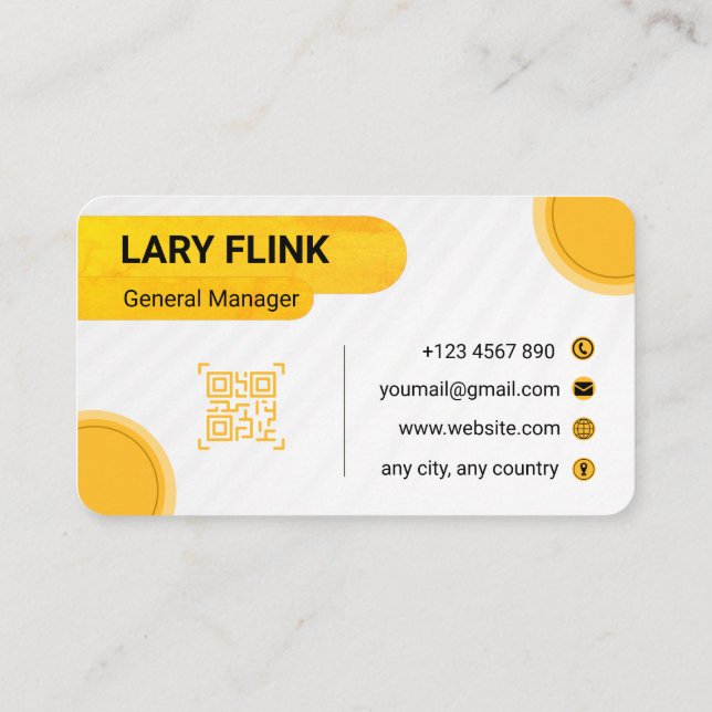 Tarjeta De Visita Professional QR Code Business Card (Reverso)
