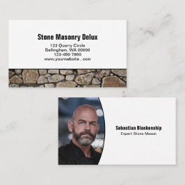 Tarjeta De Visita Professional Replaceable Photo Stone Wall Border