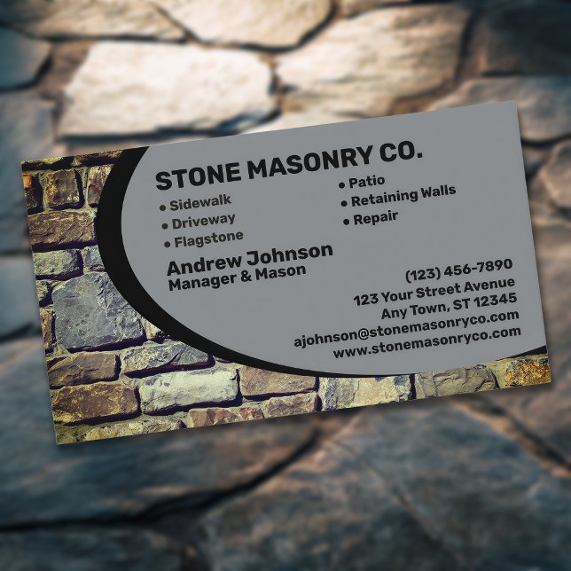 Tarjeta De Visita Professional Stone Masonry Company (Subido por el creador)