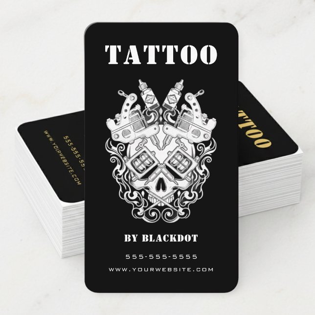 Tarjeta De Visita Professional Tattooist Tattoo Studio Tattoo Shop (Subido por el creador)