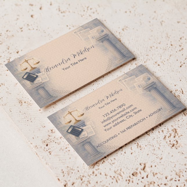 Tarjeta De Visita Professional Tax Office Branding (Subido por el creador)