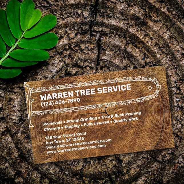 Tarjeta De Visita Professional Tree Service / Removal Company (Subido por el creador)